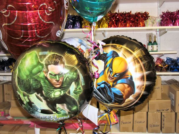 Action hero balloons for the kids